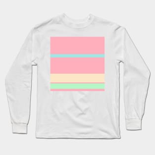 A matchless blend of Soft Pink, Blue Lagoon, Light Mint and Bisque stripes. Long Sleeve T-Shirt